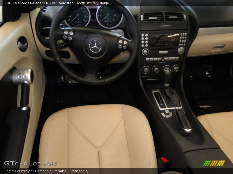 Arctic White / Beige 2008 Mercedes-Benz SLK 280 Roadster