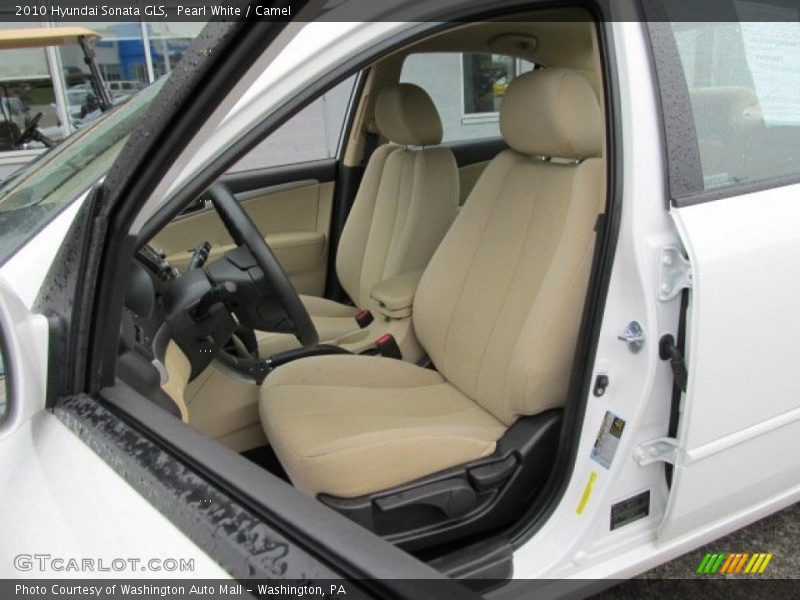 Pearl White / Camel 2010 Hyundai Sonata GLS