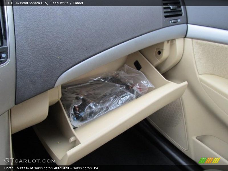 Pearl White / Camel 2010 Hyundai Sonata GLS