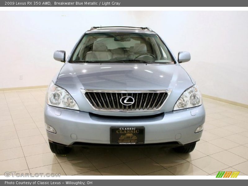 Breakwater Blue Metallic / Light Gray 2009 Lexus RX 350 AWD