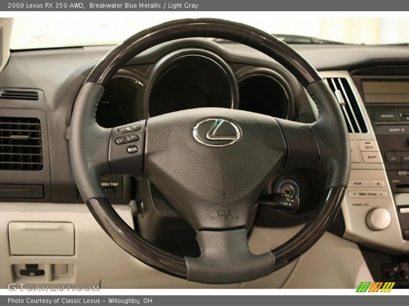 Breakwater Blue Metallic / Light Gray 2009 Lexus RX 350 AWD