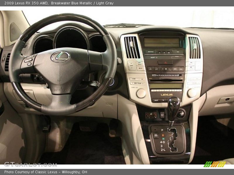 Breakwater Blue Metallic / Light Gray 2009 Lexus RX 350 AWD