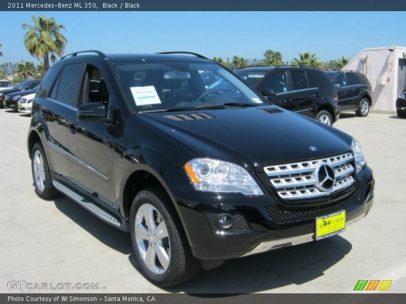 Black / Black 2011 Mercedes-Benz ML 350