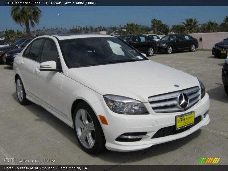 Arctic White / Black 2011 Mercedes-Benz C 350 Sport
