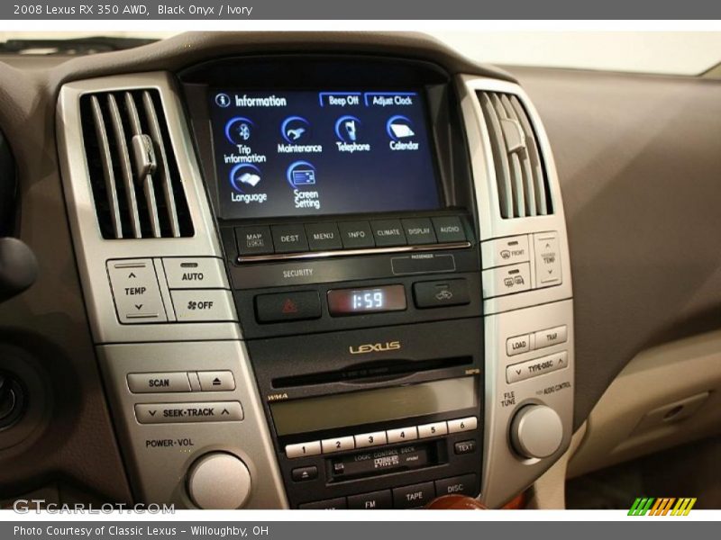 Black Onyx / Ivory 2008 Lexus RX 350 AWD