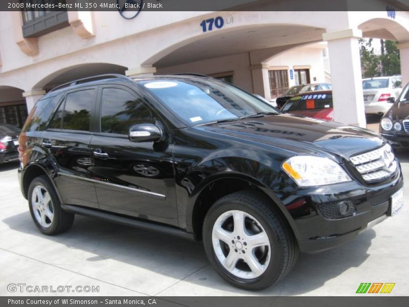 Black / Black 2008 Mercedes-Benz ML 350 4Matic
