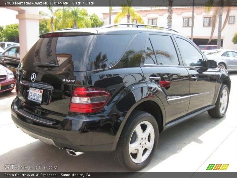 Black / Black 2008 Mercedes-Benz ML 350 4Matic