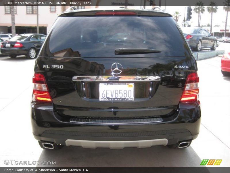 Black / Black 2008 Mercedes-Benz ML 350 4Matic