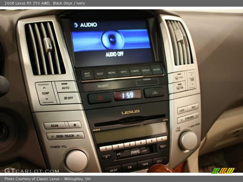 Black Onyx / Ivory 2008 Lexus RX 350 AWD