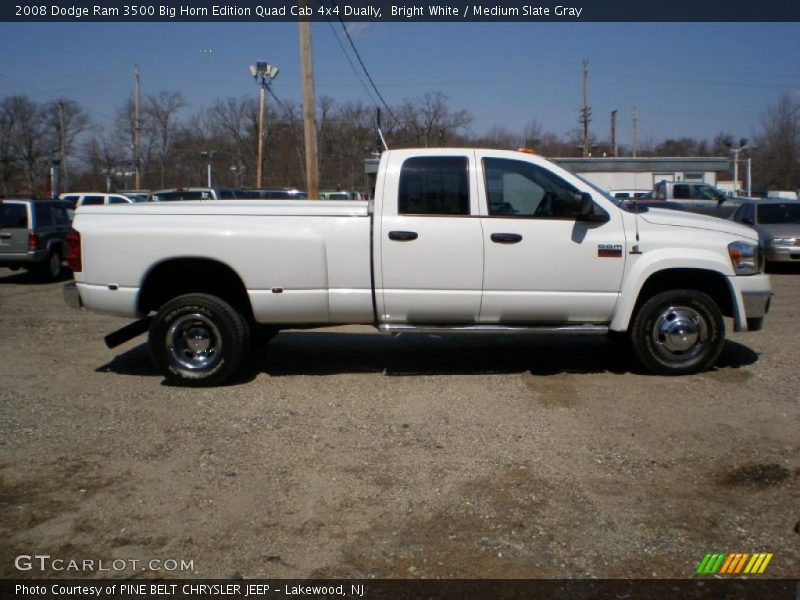 Bright White / Medium Slate Gray 2008 Dodge Ram 3500 Big Horn Edition Quad Cab 4x4 Dually