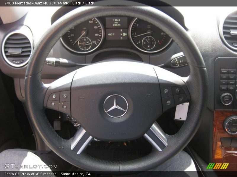 Black / Black 2008 Mercedes-Benz ML 350 4Matic