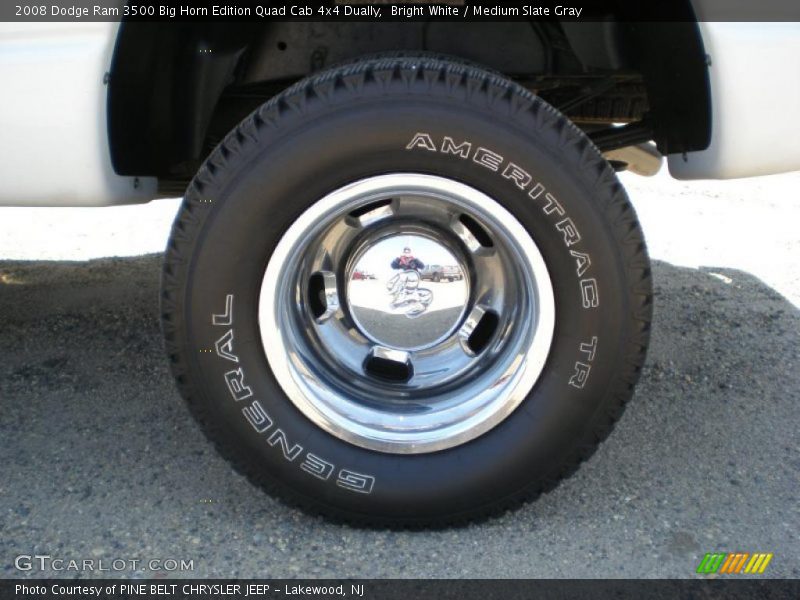 Bright White / Medium Slate Gray 2008 Dodge Ram 3500 Big Horn Edition Quad Cab 4x4 Dually