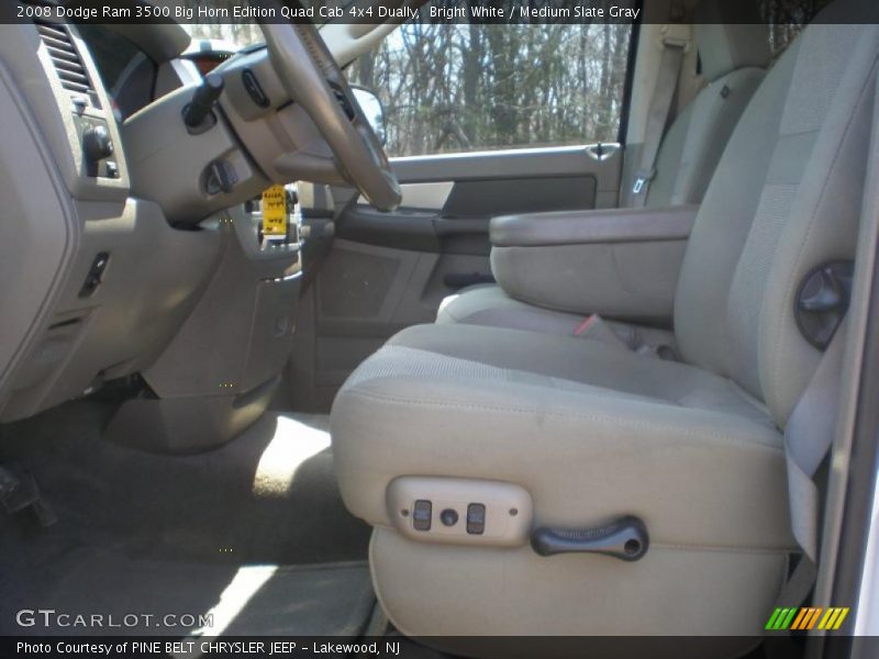 Bright White / Medium Slate Gray 2008 Dodge Ram 3500 Big Horn Edition Quad Cab 4x4 Dually