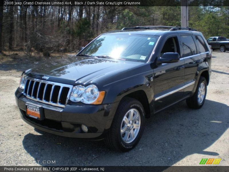 Black / Dark Slate Gray/Light Graystone 2008 Jeep Grand Cherokee Limited 4x4