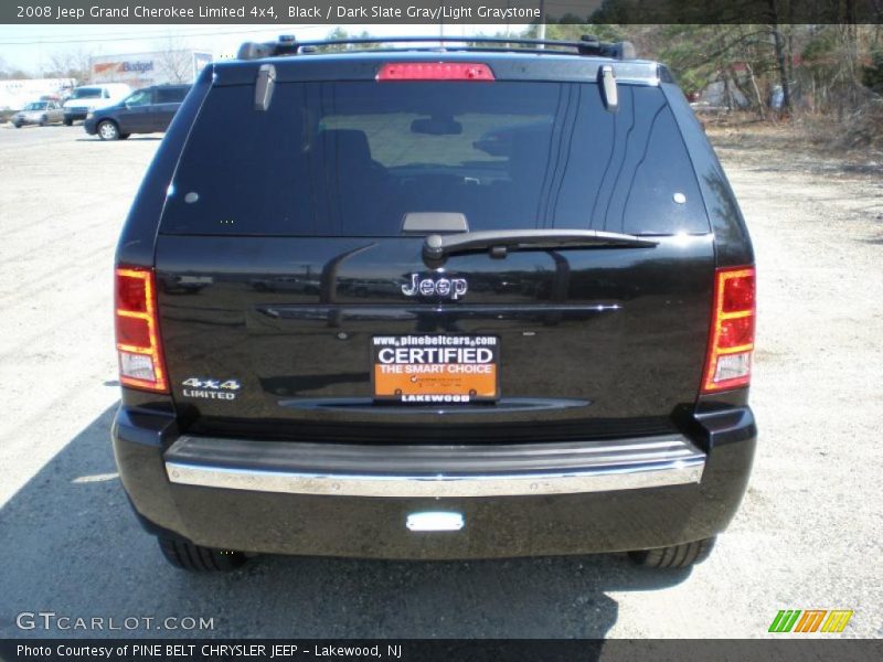 Black / Dark Slate Gray/Light Graystone 2008 Jeep Grand Cherokee Limited 4x4