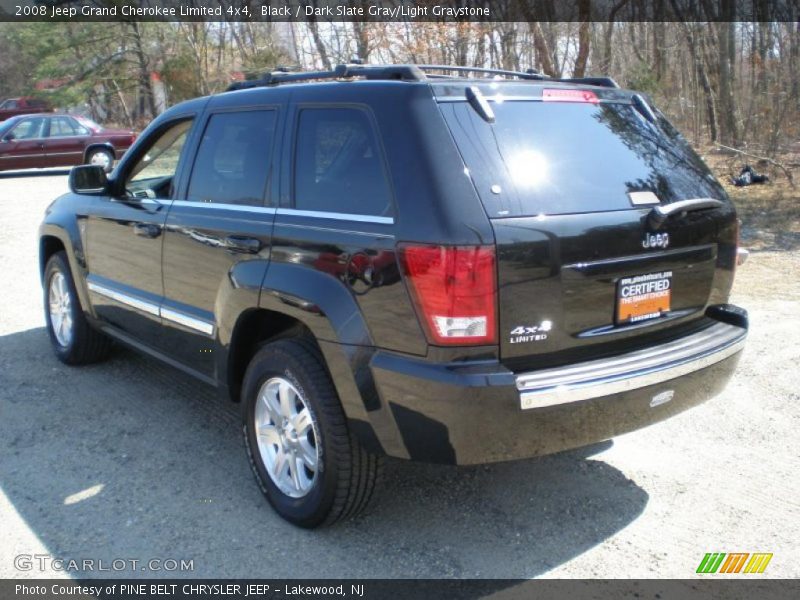 Black / Dark Slate Gray/Light Graystone 2008 Jeep Grand Cherokee Limited 4x4