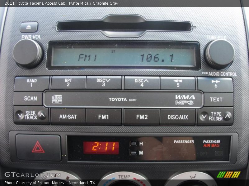 Pyrite Mica / Graphite Gray 2011 Toyota Tacoma Access Cab