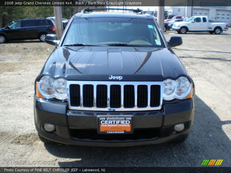 Black / Dark Slate Gray/Light Graystone 2008 Jeep Grand Cherokee Limited 4x4