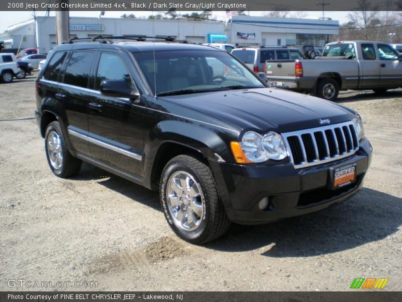 Black / Dark Slate Gray/Light Graystone 2008 Jeep Grand Cherokee Limited 4x4