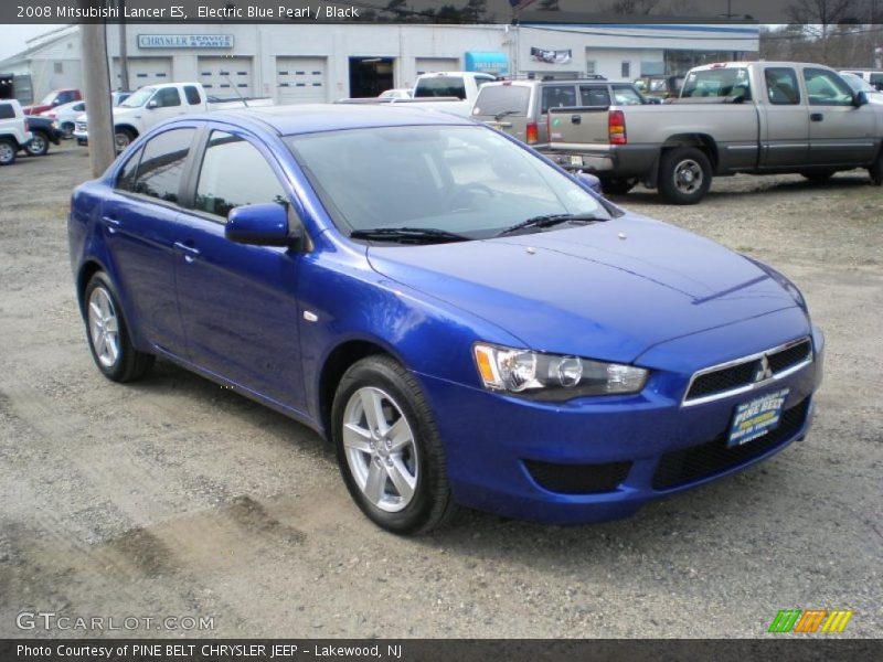 Electric Blue Pearl / Black 2008 Mitsubishi Lancer ES
