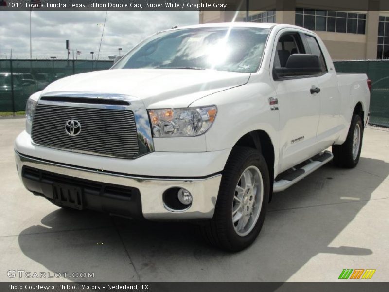 Super White / Graphite Gray 2011 Toyota Tundra Texas Edition Double Cab