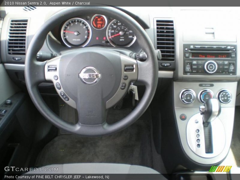 Aspen White / Charcoal 2010 Nissan Sentra 2.0