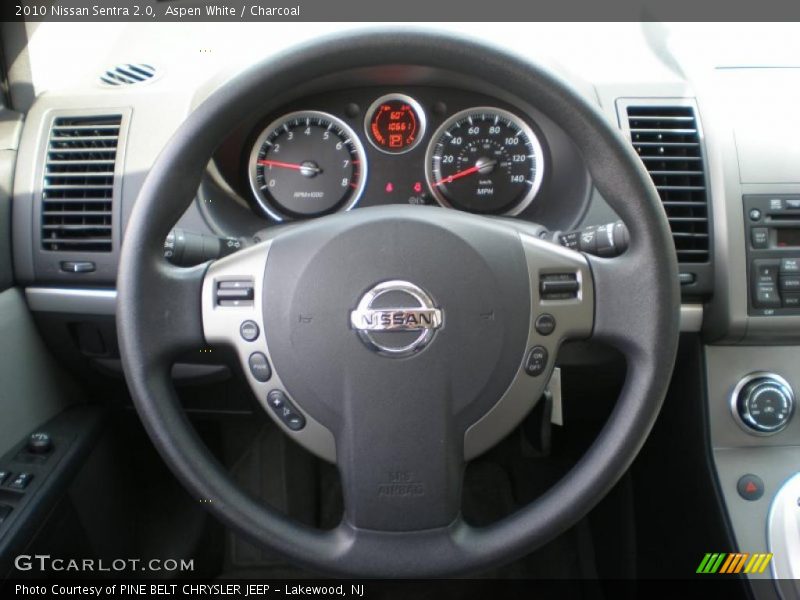 Aspen White / Charcoal 2010 Nissan Sentra 2.0