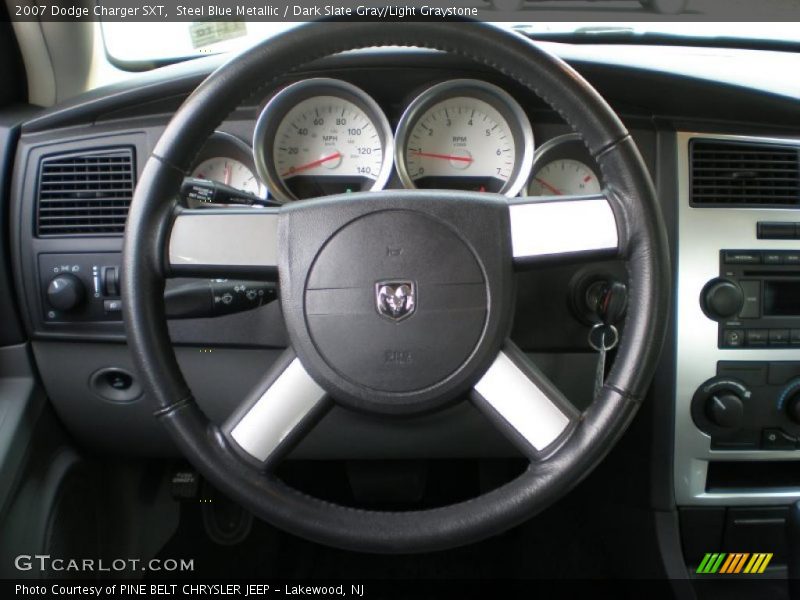 Steel Blue Metallic / Dark Slate Gray/Light Graystone 2007 Dodge Charger SXT