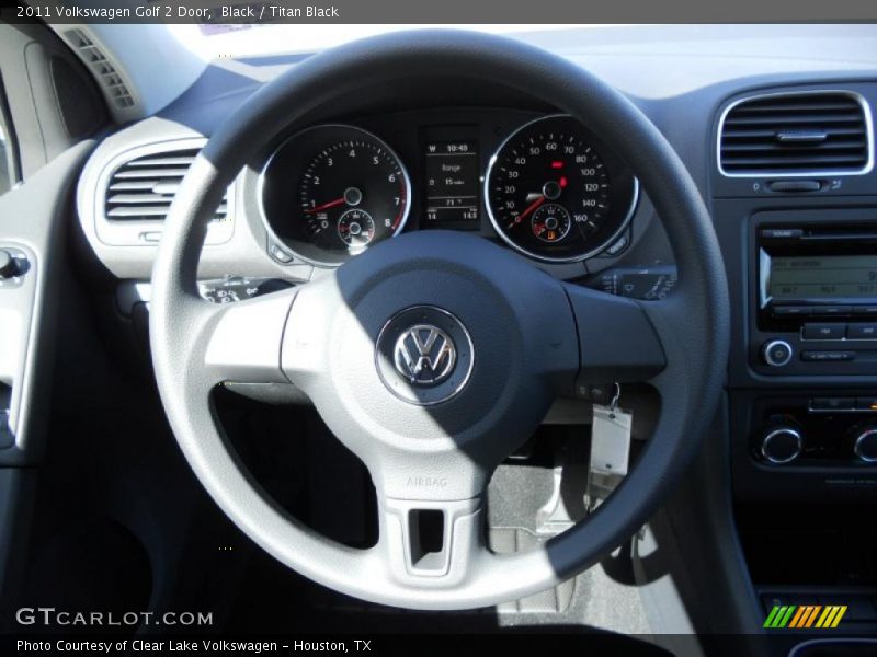 Black / Titan Black 2011 Volkswagen Golf 2 Door