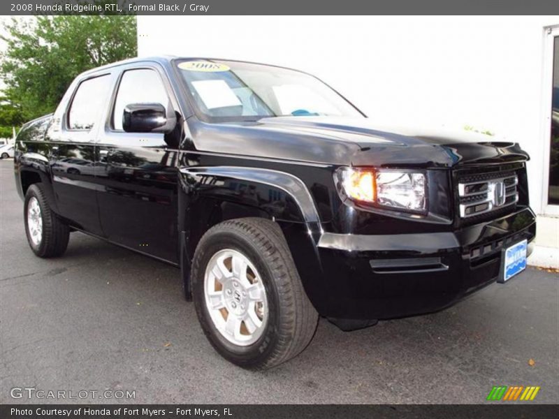 Formal Black / Gray 2008 Honda Ridgeline RTL