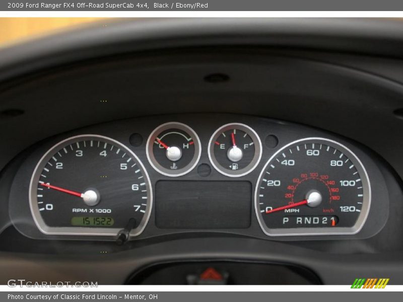 Black / Ebony/Red 2009 Ford Ranger FX4 Off-Road SuperCab 4x4