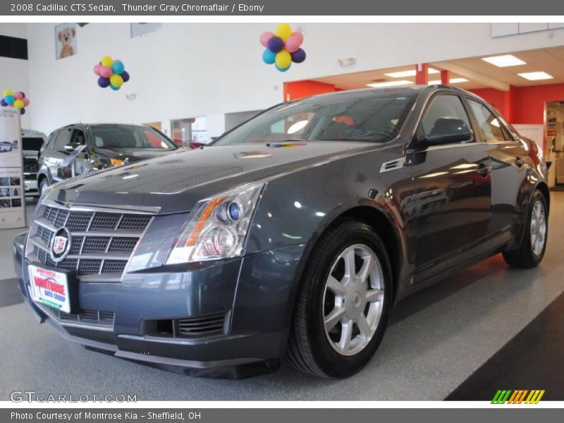 Thunder Gray Chromaflair / Ebony 2008 Cadillac CTS Sedan