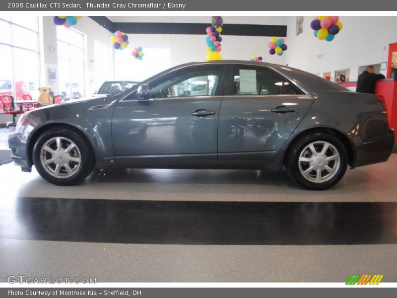 Thunder Gray Chromaflair / Ebony 2008 Cadillac CTS Sedan