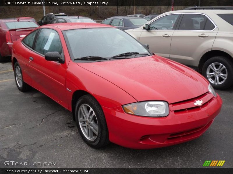 Victory Red / Graphite Gray 2005 Chevrolet Cavalier Coupe