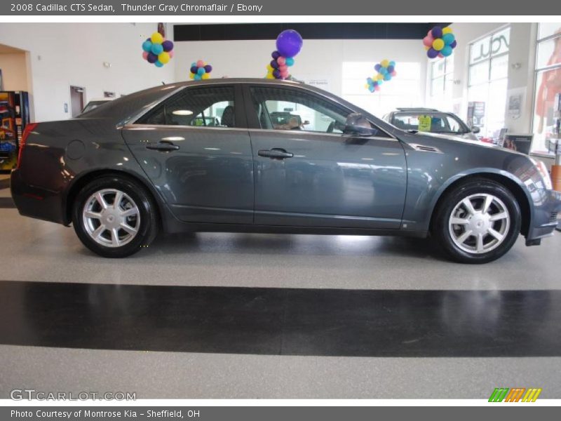 Thunder Gray Chromaflair / Ebony 2008 Cadillac CTS Sedan