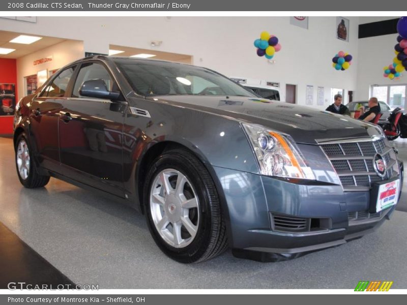 Thunder Gray Chromaflair / Ebony 2008 Cadillac CTS Sedan