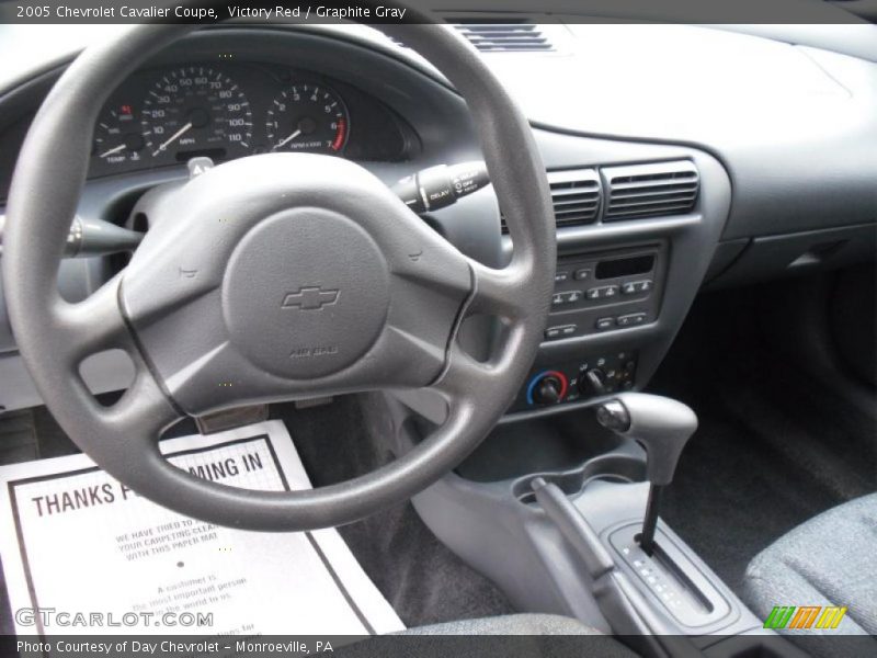 Victory Red / Graphite Gray 2005 Chevrolet Cavalier Coupe