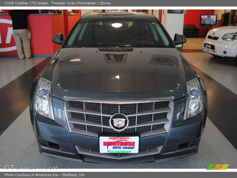 Thunder Gray Chromaflair / Ebony 2008 Cadillac CTS Sedan