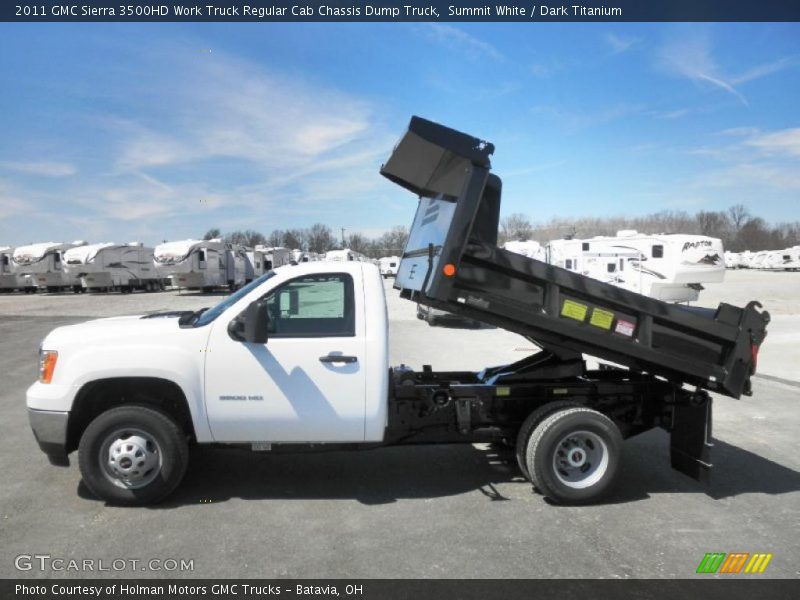  2011 Sierra 3500HD Work Truck Regular Cab Chassis Dump Truck Summit White