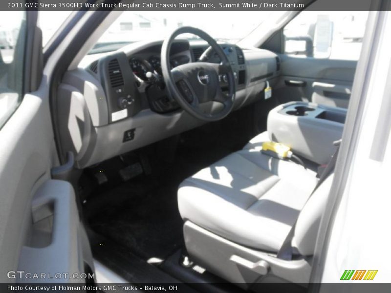 Summit White / Dark Titanium 2011 GMC Sierra 3500HD Work Truck Regular Cab Chassis Dump Truck