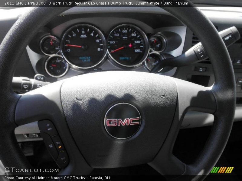 Summit White / Dark Titanium 2011 GMC Sierra 3500HD Work Truck Regular Cab Chassis Dump Truck