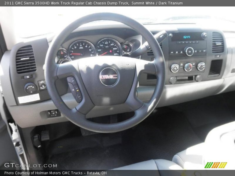 Summit White / Dark Titanium 2011 GMC Sierra 3500HD Work Truck Regular Cab Chassis Dump Truck