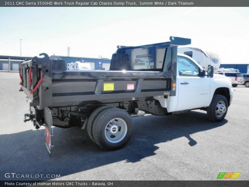 Summit White / Dark Titanium 2011 GMC Sierra 3500HD Work Truck Regular Cab Chassis Dump Truck
