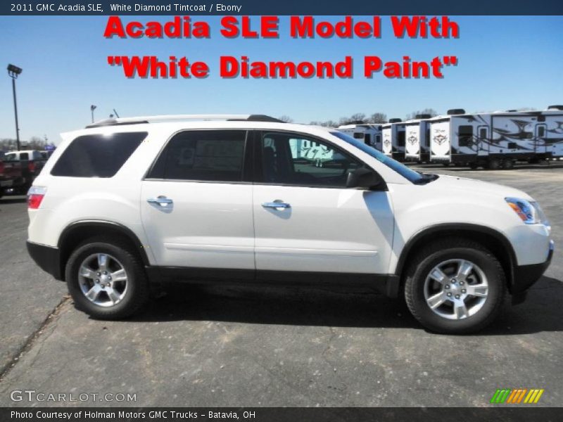 White Diamond Tintcoat / Ebony 2011 GMC Acadia SLE