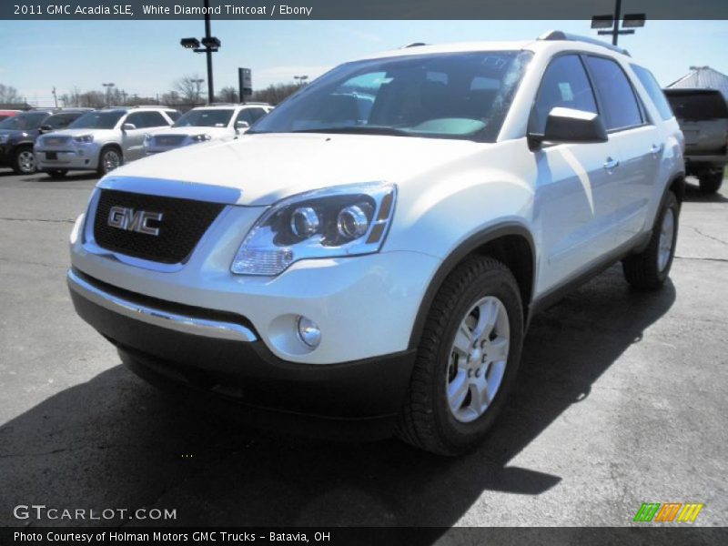 White Diamond Tintcoat / Ebony 2011 GMC Acadia SLE