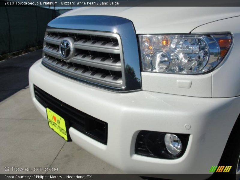 Blizzard White Pearl / Sand Beige 2010 Toyota Sequoia Platinum