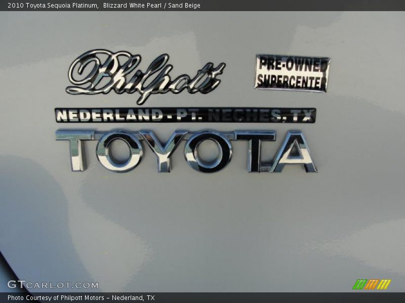 Blizzard White Pearl / Sand Beige 2010 Toyota Sequoia Platinum