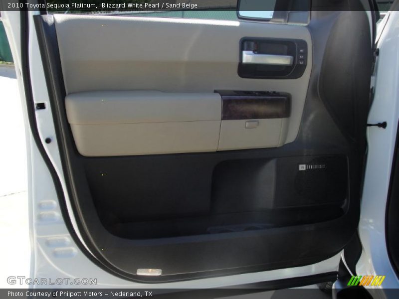 Blizzard White Pearl / Sand Beige 2010 Toyota Sequoia Platinum