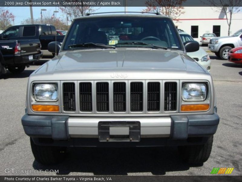 Silverstone Metallic / Agate Black 2000 Jeep Cherokee Sport 4x4