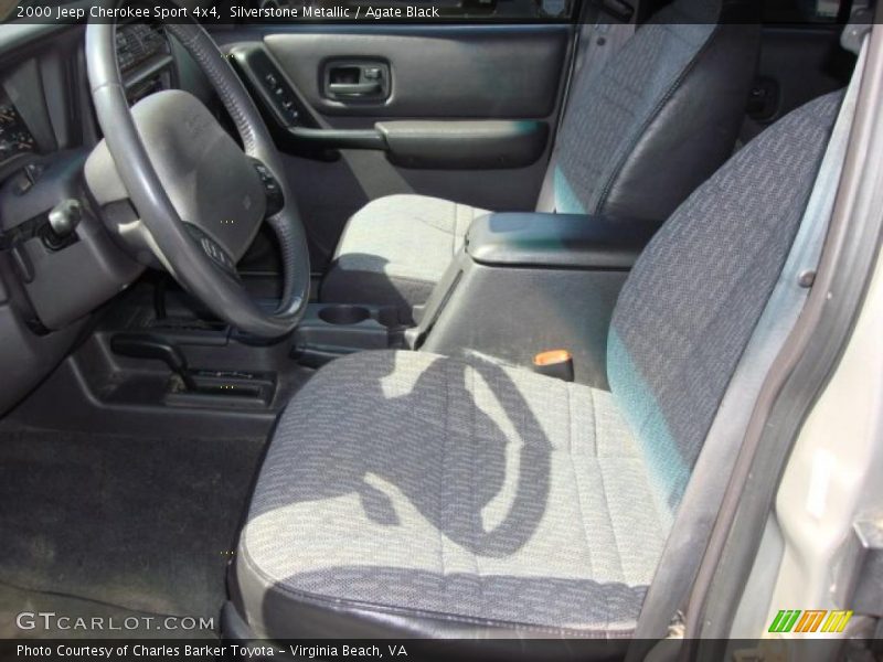 Silverstone Metallic / Agate Black 2000 Jeep Cherokee Sport 4x4
